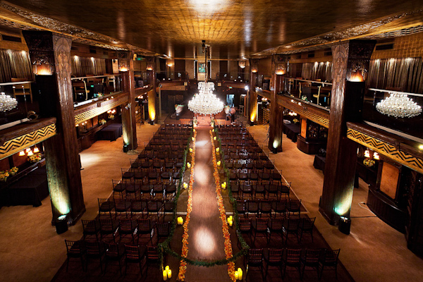 interior shot of wedding hall - photo by Southern California wedding photographers Callaway Gable